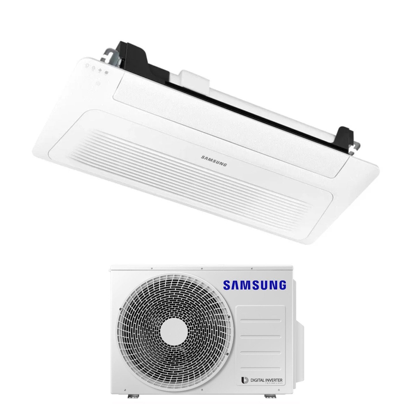 Climatizzatore Condizionatore Samsung Cassetta 1 Via WindFree Slim 9000 Btu AC026RN1DKG/EU R-32 Wi-Fi Optional con Pannello Incluso